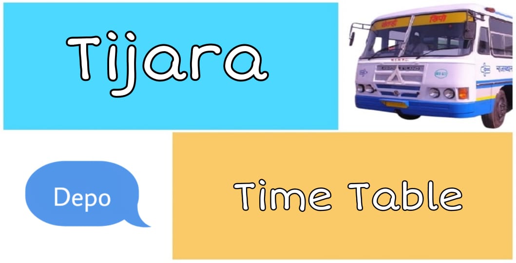Tijara Roadways Bus Time Table