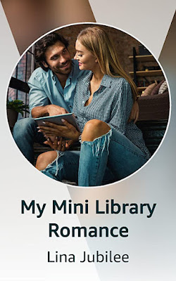 Kindle Vella cover for "My Mini Library Romance" by Lina Jubilee