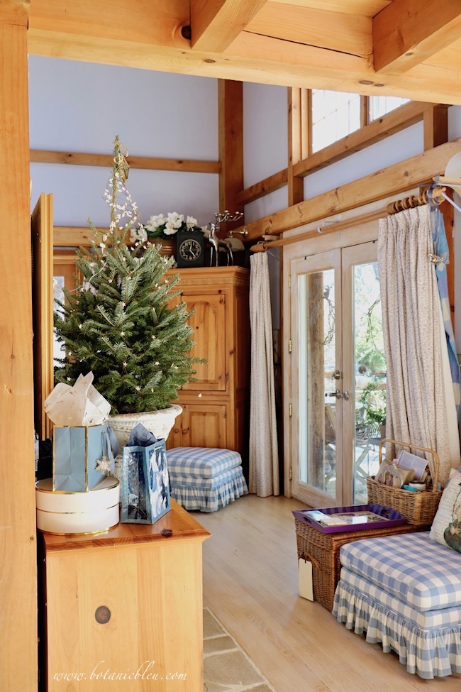 The French Country Tabletop Starry Tree and back porch are visible from the kitchen.