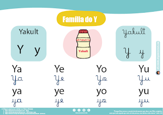 Família silábica YA! Uma viagem inesquecível no mundo da leitura com as sílabas "YA", "YE",  "YO" e "YU".