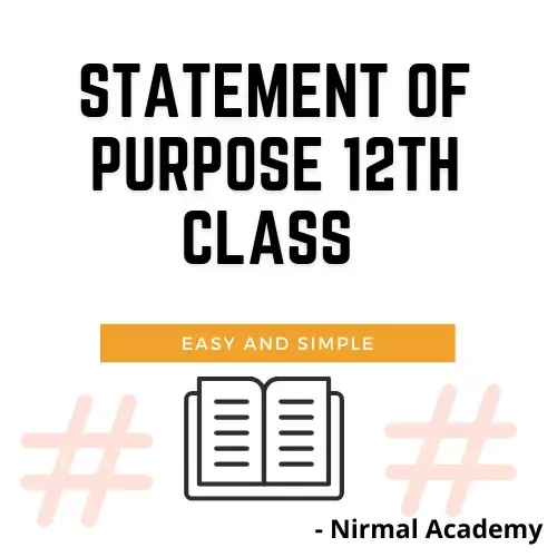 Statement Of Purpose 12th Class | statement of purpose example for 12th class hsc