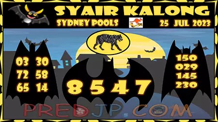 Prediksi Sydney Kalong Keramat Selasa 25-Juli-2023