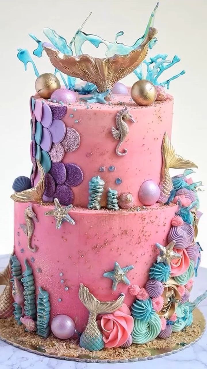 mermaid birthday cakes