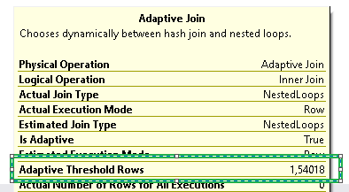 Adaptive join Threshold