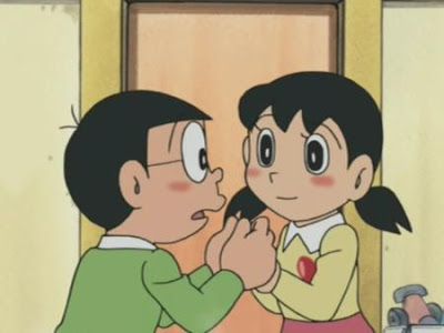 Wallpapers Nobita Shizuka Love