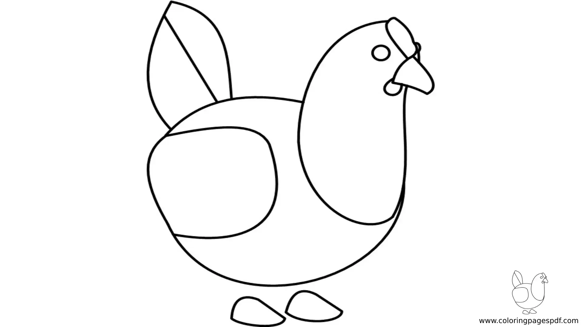 Adopt Me Chicken Coloring Pages