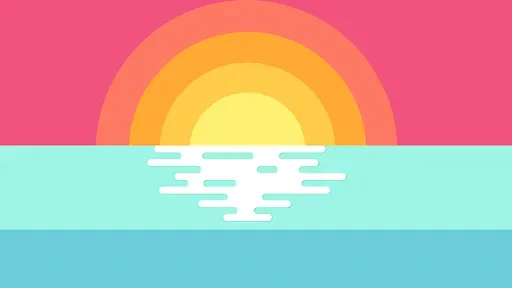 Minimalist PC Wallpaper 4K | Ocean Sunset