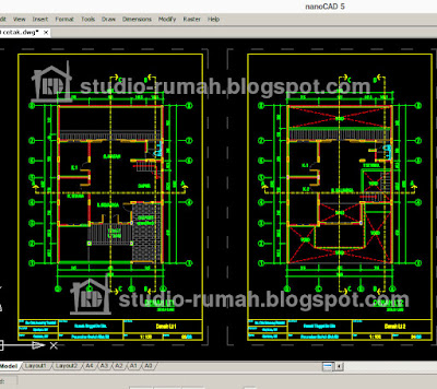 contoh gambar kerja dengan NanoCAD