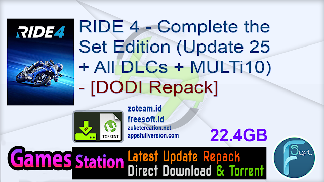 RIDE 4 – Complete the Set Edition (Update 25 + All DLCs + MULTi10) – [DODI Repack]