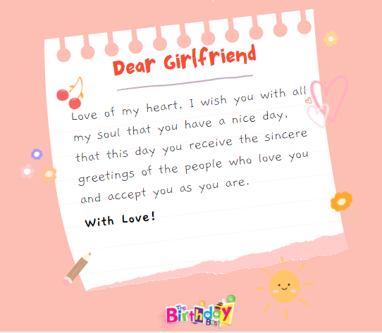 Birthday Letter for Girlfriend