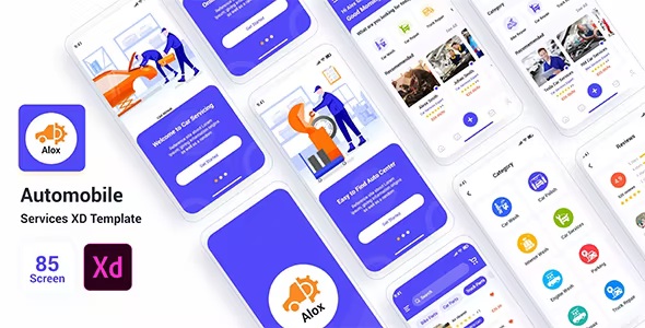 Best Automobile Services Adobe XD Template