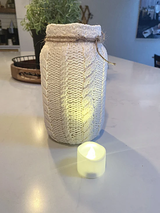 sweater candle and votive