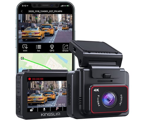 Kingslim D5-4K WiFi GPS Dash Cam Camera for Cars