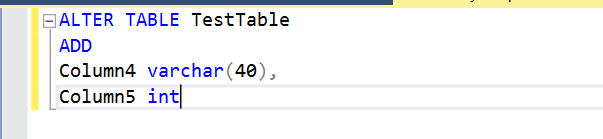 query to alter table column in sql