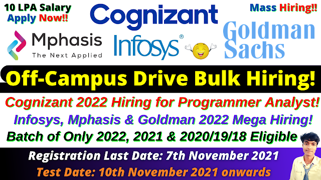 Goldman Sachs Off Campus Drive for 2022 | 2021 | 2020 Batch