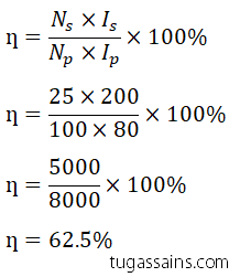 Contoh Soal Menghitung Efisiensi Trafo