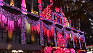 Saks Fifth Avenue Christmas Lights New York City.