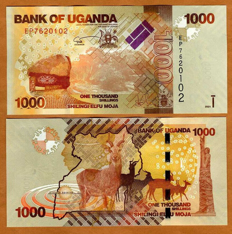 U18 UGANDA 1000 SHILLINGS UNC 2021 (P-49*) 