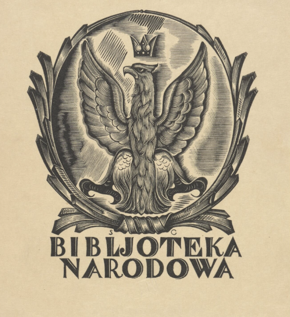 Przedwojenny ekslibris Biblioteki Narodowej