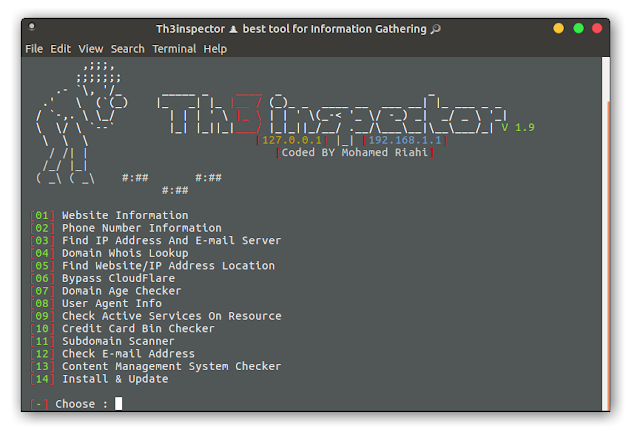 Th3inspector best tool for Information Gathering
