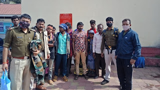 महाराष्‍ट्र के कोल्हापुर से 18 मजदूरों को वापस लेकर आई सिवनी पुलिस