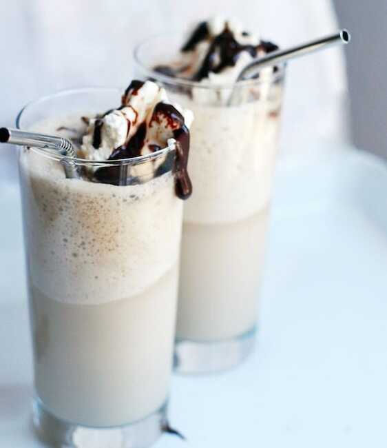 Boozy Stout Milkshakes with Bittersweet Hot Fudge