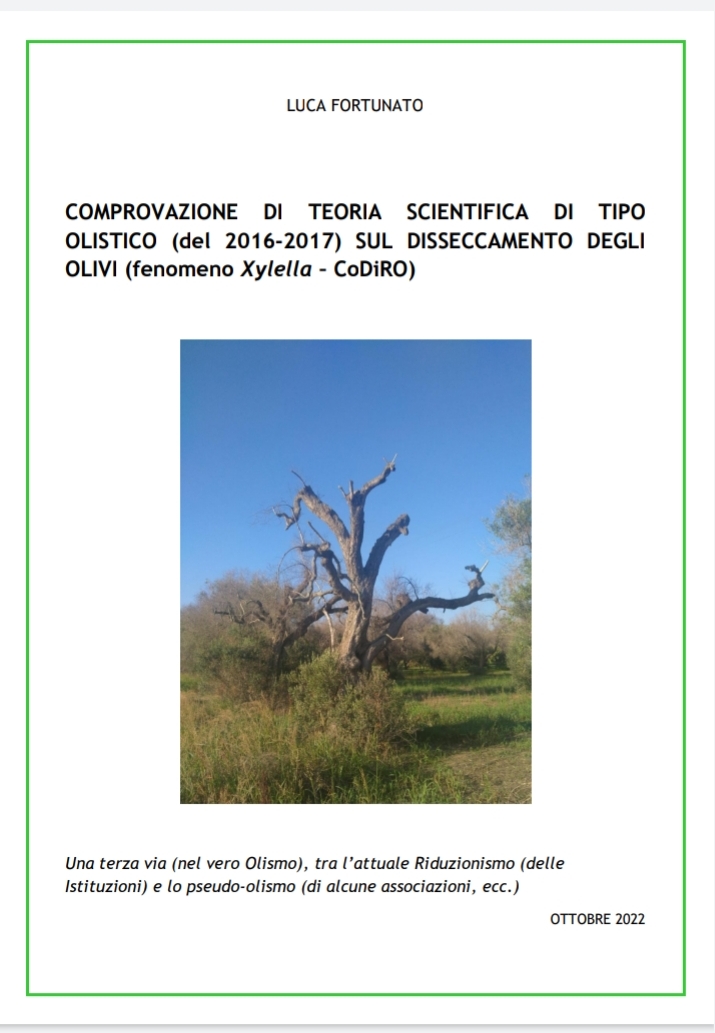 Anteprima Copertina Nuovo Libro su Xylella