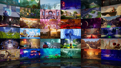 A montage of different screenshots from various games made using the Core platform.
