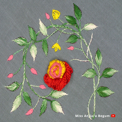 New Flower Embroidery Designs, Latest Hand Embroidery Flower Designs