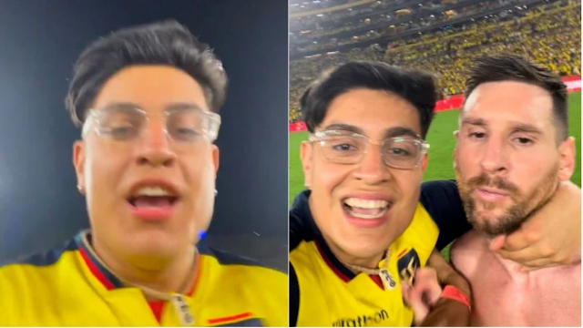 Video Viral | Un aficionado de Ecuador intentó un selfie con Messi. 
