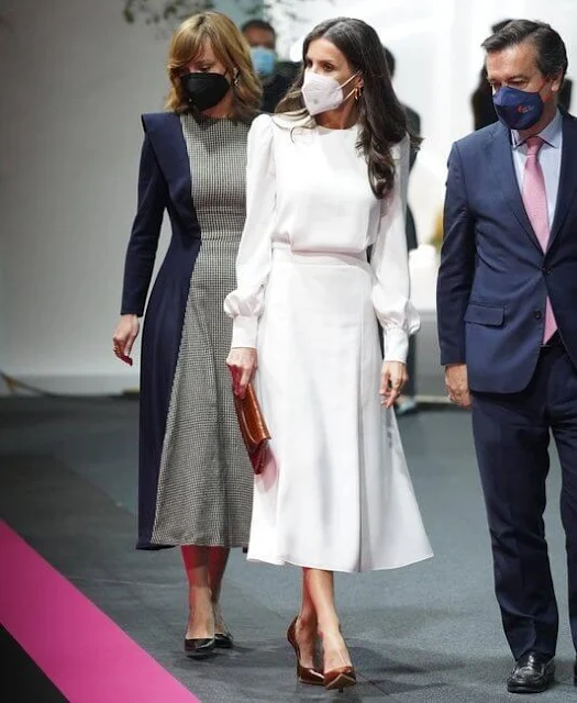 Queen Letizia attended the 75th edition of the Mercedes Benz Fashion Week Madrid at Ifema