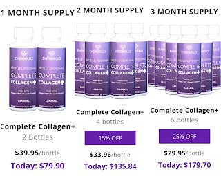 Photo showing complete collagen plus pricing