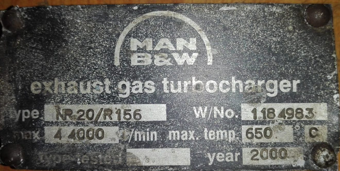 MAN B&W NR20/R156 TURBOCHARGER