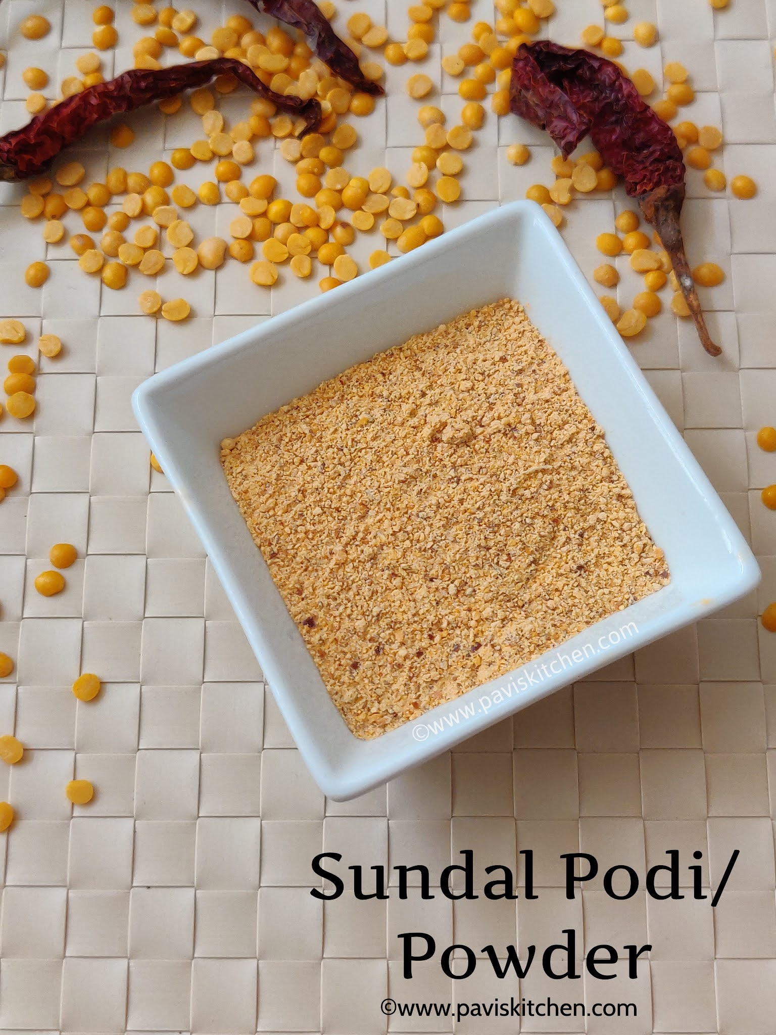 Sundal podi recipe | Sundal masala powder for poriyal | Sundal powder recipe