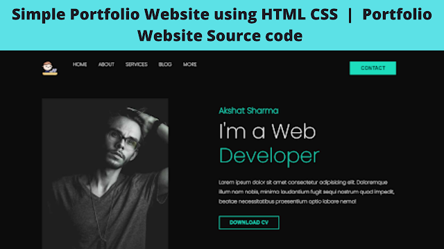 Portfolio Website Using HTML and CSS