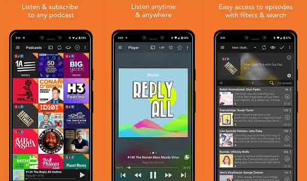 أفضل تطبيق بودكاست Android: Podcast Addict: مشغل Podcast