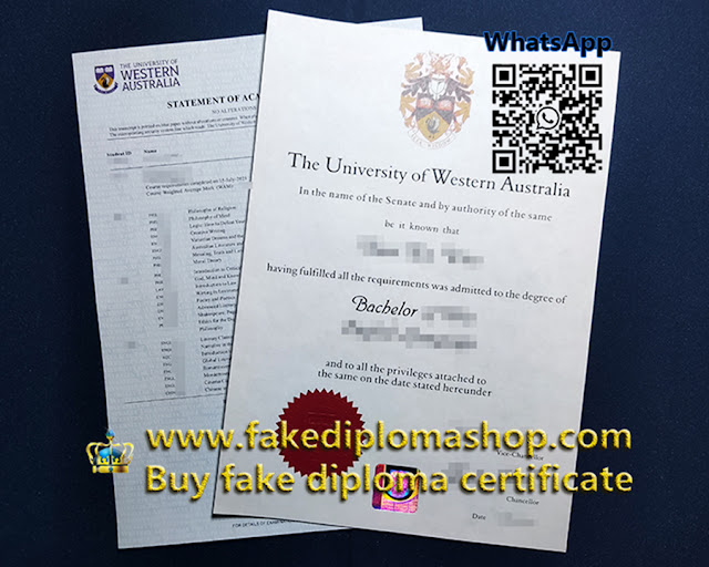 UWA Bachelor diploma, University of Western Australia diploma and transcript