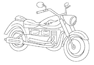 motorbike coloring page  for kids
