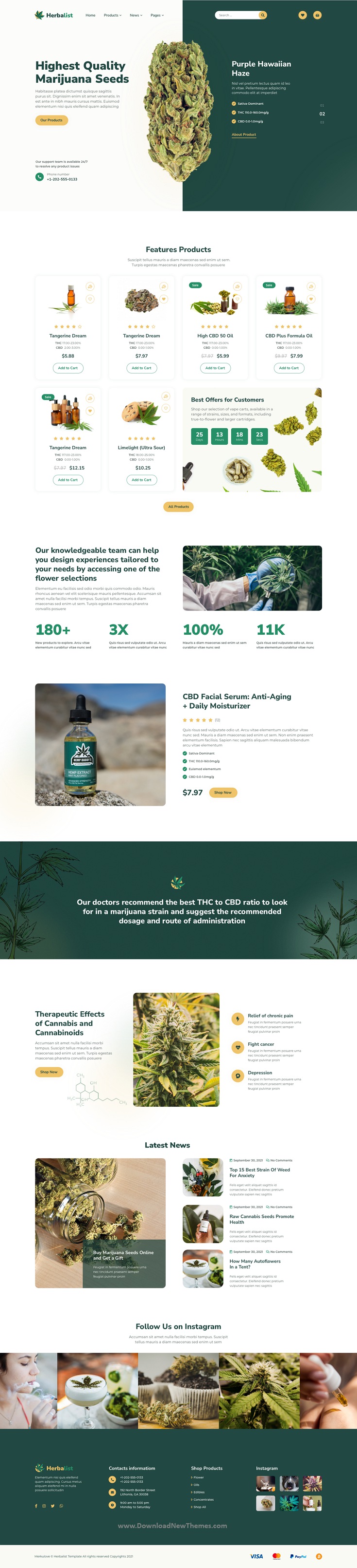 Herbalist – Medical Marijuana Store Figma Template Review