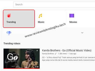 melihat top trending youtube via komputer