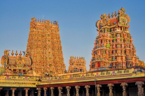 Minakshi Temple, the temple of one of Shiva's wives