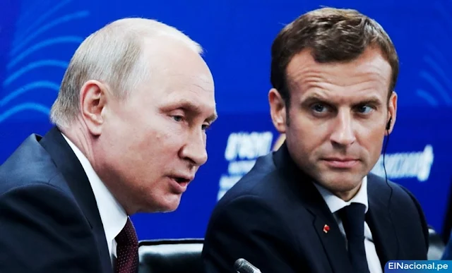 Vladimir Putin y Emmanuel Macron