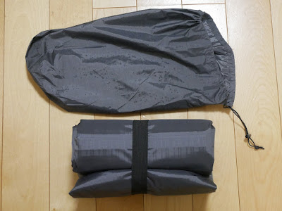 Fieldoor 枕付き キャンピングエアーマット ダブルサイズ 収納袋とマット本体