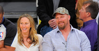 Kristin Feres with her husband Steve Austin