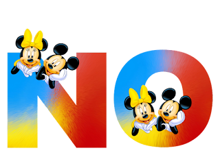 Abecedario en Colores de Mickey y Minnie, con Números.