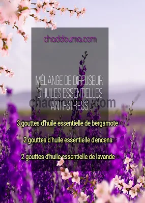Mélange de diffuseur d'huiles essentielles anti-stress