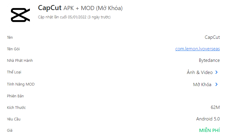 CapCut APK + MOD (Mở Khóa)