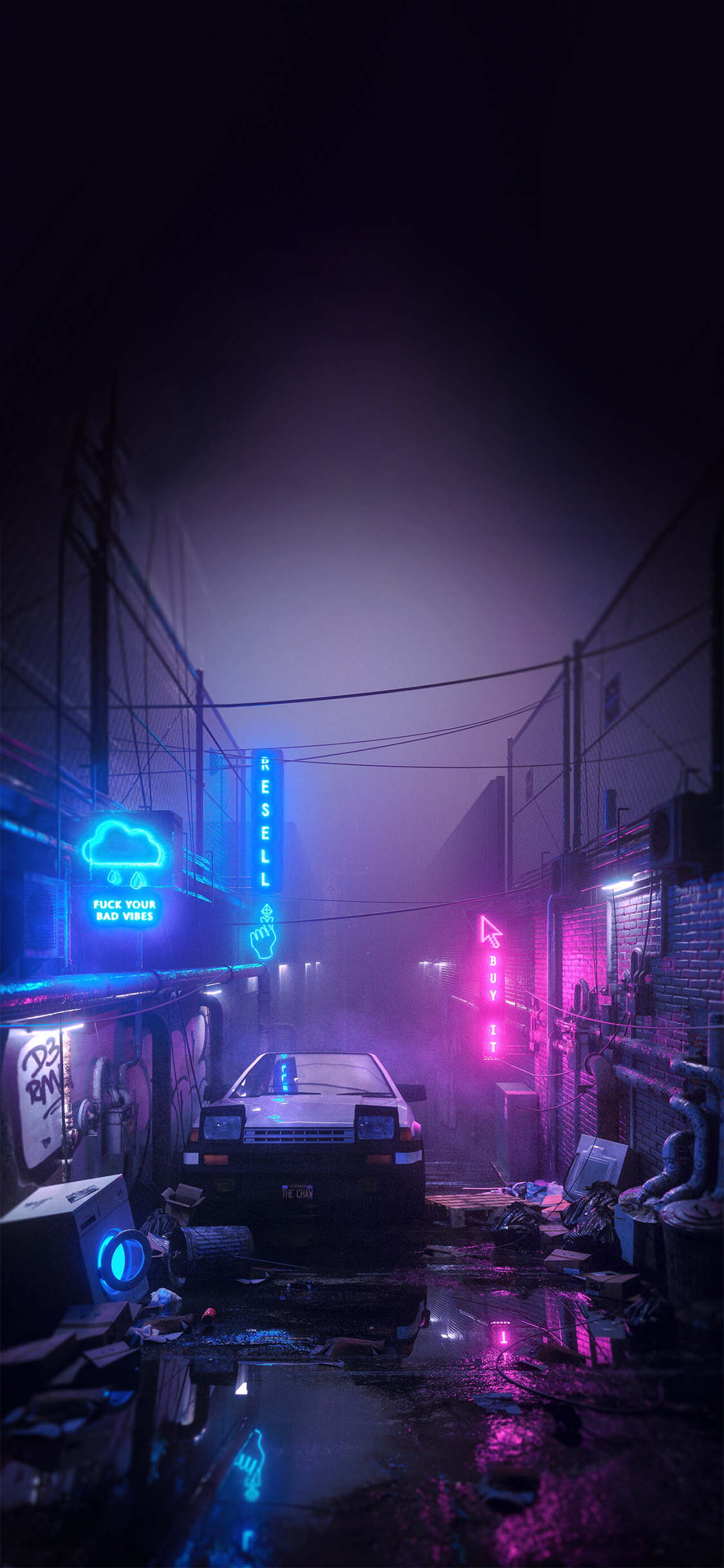 HD Wallpaper for phone - Futuristic Cyberpunk Street