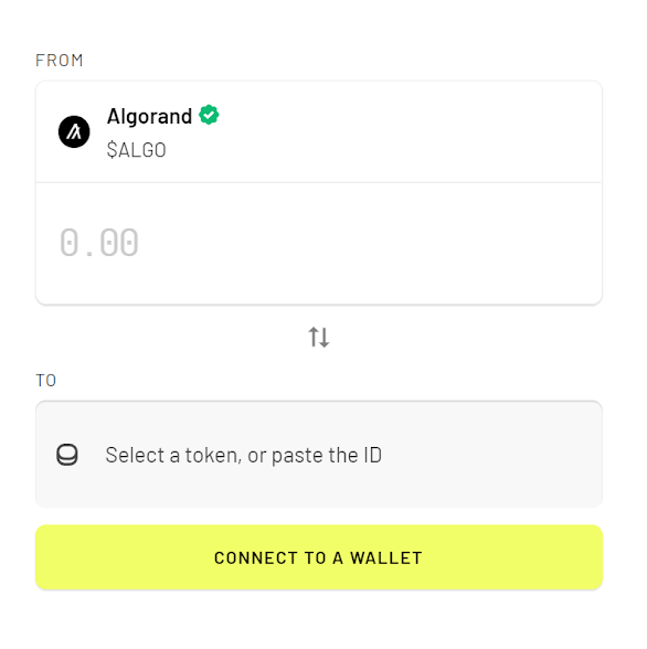 Connect Your Algorand Wallet Tinyman