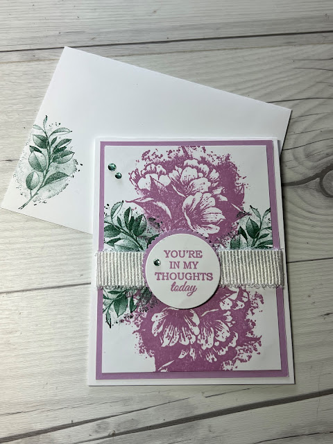 Handmade Floral greeting card using Stampin' Up! Calming Camellia